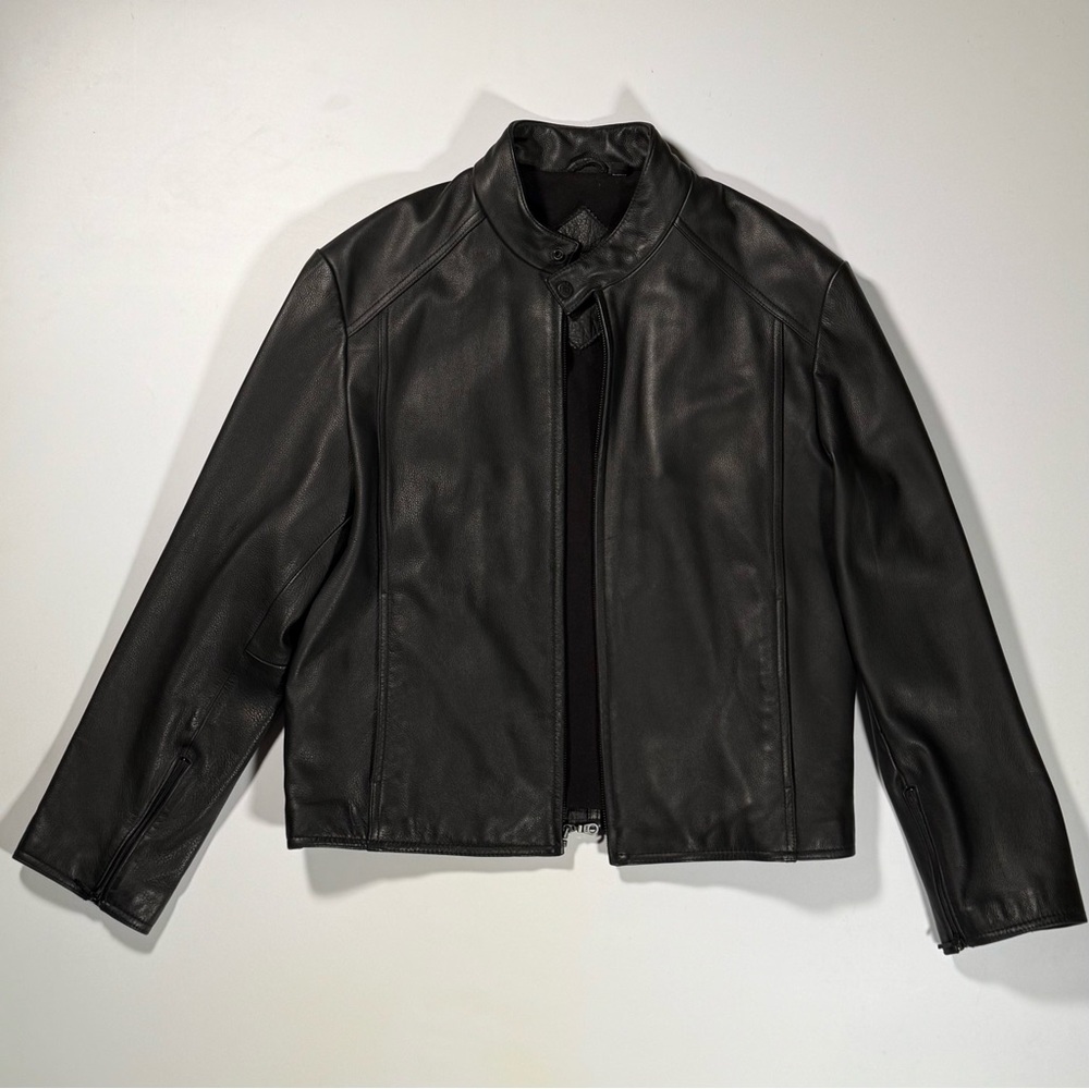 Roundtree & Yorke Black Leather Jacket